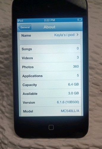 Ipod touch black - ipod, a1367